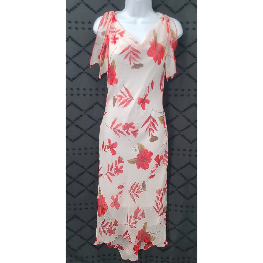Vintage Sheer Floral Fairy Maxi dress Speechless Sz 3 White Office Wedding guest - Picture 2 of 7